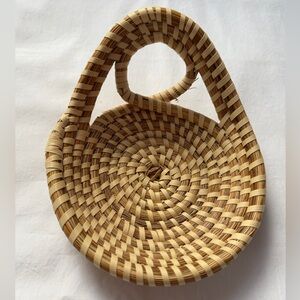 Handmade Sweetgrass Basket Traditional Gullah Folk Art trinket tray catch all